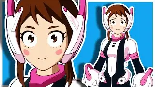 Fortnite Ochaco Uraraka Skin (PS5 Gameplay)