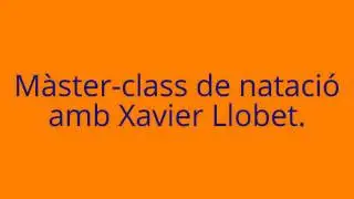 M&agrave;ster-class amb Xavier Llobet.