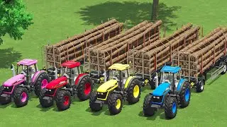 TRANSPORTING LOGS with CHALLENGER LOADER TRACTORS ON HARD ROAD! Farming Simulator 25