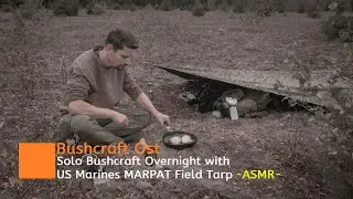 Solo Bushcraft Overnight with US Marines MARPAT Field Tarp