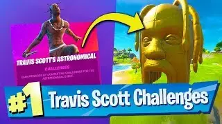 ⚫️How to Unlock Travis Scott Rage Emote in Fortnite!All Travis Scott's Astronomical Challenges Guide