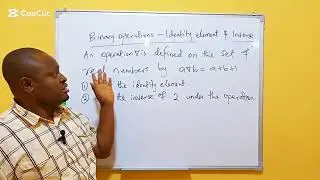 Binary operations---identity element and inverse 