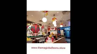 The Magic Balloon Store- Decor for - Sukiya Tokyo Bowls Restaurant - Store Launch Decor.
