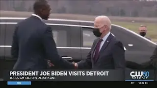 President Joe Biden Tours GM&rsquo;s Factory Zero Plant, Discusses Infrastructure Bill