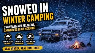 Solo Winter Snow Truck Camping - Snowed In - Diesel Heater Died - Winch Recovery