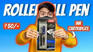 This Rollerball pen comes with fountain pen's ink cartridges😳Flair Carbonic Rollerball pen✨