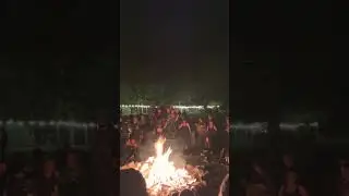 The sun doesn&rsquo;t set on #midgardsblot #pagan #dance #bonfire #framedrum #sackpipe