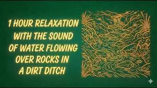 1 hour relaxation with the sound of water flowing over rocks in a dirt ditch