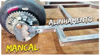 Como Colocar o Mancal e Fazer um Bom Alinhamento Caseiro do Walk Machine feito em Serralheria!
