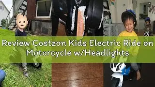 Review Costzon Kids Electric Ride on Motorcycle w/Headlights &Music, Pedal, Licensed BMW 6V Battery