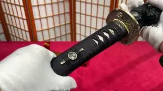 Custom 1095 steel Japanese samurai katana with clay tempering nihonto swords sale shop