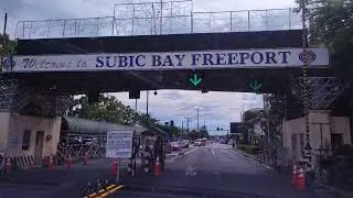 Driving to a Poor maintenance highway to SUBIC BAY FREEPORT ZONE  PHILIPPINES 