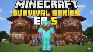 FINALLY I make full diamond armour😨 in my survival world|