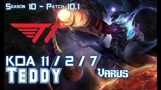 T1 Teddy VARUS vs SENNA ADC - Patch 10.1 KR Ranked
