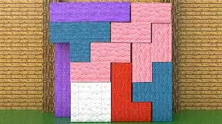 Softbody Tetris Animation With Minecraft Wool Blocks