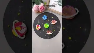 Make a universe galaxy with clay! #craft #diy #shorts