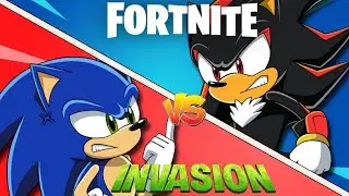 SONIC AND SHADOW VS ALIENS?! Sonic & Shadow Play FORTNITE