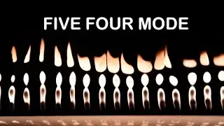 Flames Dancing to the Music. Episode 1: FIVE FOUR MODE. Like Techno music, but nicer.