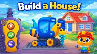 Bini the Vehicle 🚧 | Build a House 🏠 | Kids Learning Video & Nursery Rhymes#binethevehicle#kidsvideo