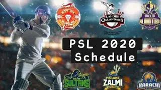 #psl5schedule #psl2020schedule #psl5team PSL 2020 Complete schedule with time table|
