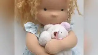 emma realistic toys   standing waldorf doll