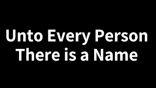 Unto Every Person There is a Name--Reading Jewish Community Yom Hashoah 2020