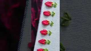 beautiful and cute little flower 💐 making trick #embroidery #handembroidery #tutorial #shorts #diy