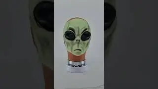 Green Space Alien Costume Mask