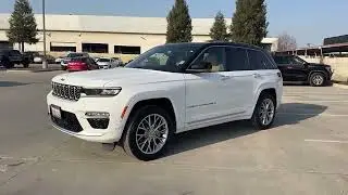 2023 Jeep Grand Cherokee Bright White  madera Visalia Fresno Financing Clovis Used stock Service Hi
