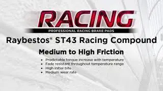 Raybestos ST43 Racing Brake Pad Formulation