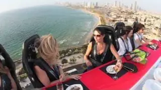 Romantic dinner in the sky
