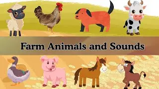 Farm Animals | Learn farm animals names in English | Farm vocabulary | English Educational Video