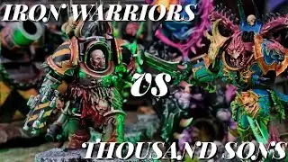 IRON WARRIORS Vs THOUSAND SONS. 2k points Warhammer 40k Battle Report.