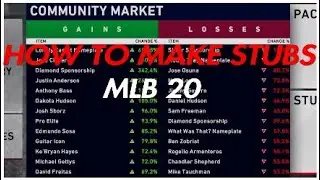 How to make stubs!! MLB 20/ the best ways