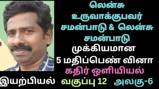 வகுப்பு 12- லென்சு உருவாக்குபவர் சமன்பாடு, லென்சு சமன்பாடு @myphysicssir9994 