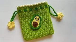 Hướng dẫn móc túi rút bằng len| How to crochet a wool drawstring bag