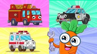 Let's Repair Fire Truck, Police Car, Ambulance Song | Funny Kids Songs And Nursery Rhymes for Babies