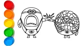 How to Draw Mega Minion Dave and Jerry| Minion Drawing  & Coloring for Kids| Despicable Me | Minions