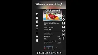 How to find the Creative Commons Tab on YouTube Studio  #shorts