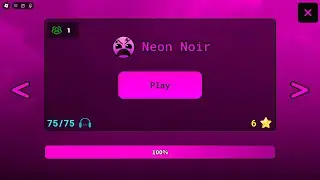 Neon Noir 100% Complete - Beat Bounce | Roblox Gameplay