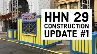 Halloween Horror Nights 29 SCARE ZONE Construction (ZOMBIELAND) | Universal Studios Florida