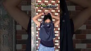 Funny Ninja Mask Hack 😷 | Diwali Saaf Safai Look | DIY T-Shirt Mask 😂 #Shorts #ytshorts