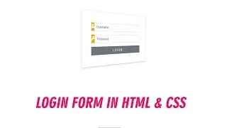 Login form in Html and Css