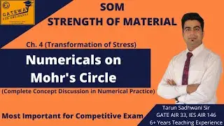 Numerical Practice on Mohr&rsquo;s Circle |GATE-2022|SOM|CE|ME|ESE-2021|State PSC|SSC|AE|JE