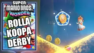 Super Mario Bros Wonder – Rolla Koopa Derby - 100% All Wonder Seeds, Flower Coins & Wonderful Flag