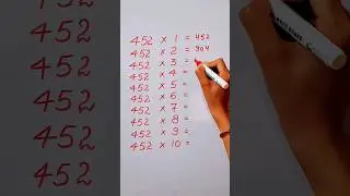 Write the Table of 452 in 18 second only..#maths #mathshack #mathstricks &lrm;@study_care0&nbsp;