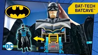 TRANSFORMING BATCAVE goes from MEGA BATMAN to BATCAVE!