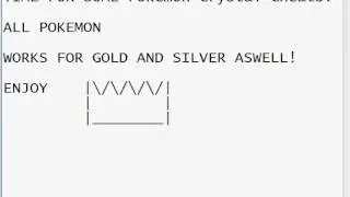 Pokemon Crystal(PC):Wild Pokemon Modifier Codes