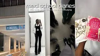 med school diaries👩🏾&zwj;⚕️: 72hr study vlog, grwm, book review + more studying ☁️