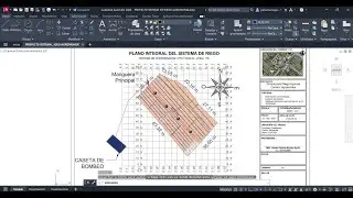 AutoCAD 2026: Plano de Sistema de Riego desde Imagen de Dron (TIF)